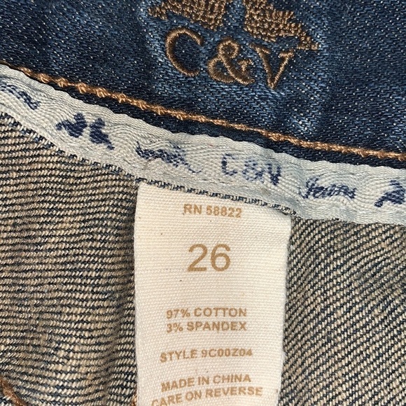 C&V Skinny Boyz Cropped Jeans Size 26 - Picture 7 of 7